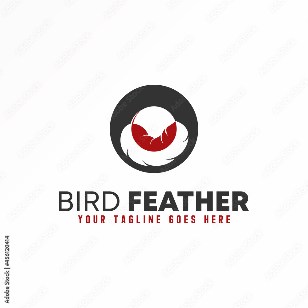 Aufkleber unique letter or word o font with feather image graphic icon logo design abstract vector stock. can 