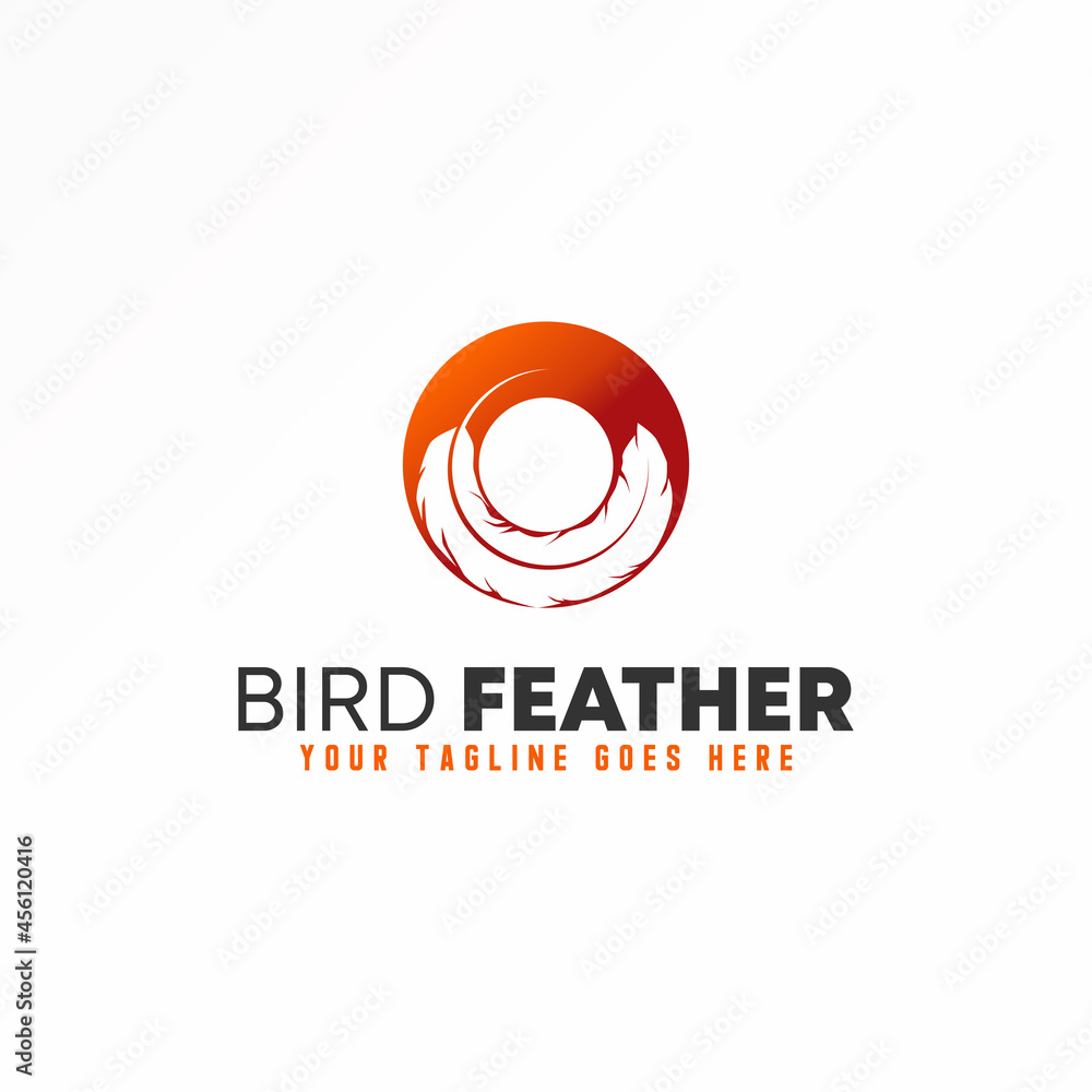Poster unique letter or word o font with feather image graphic icon logo design abstract vector stock. can 