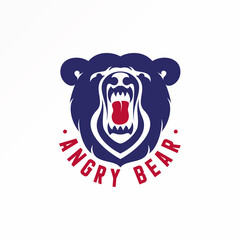 Unique Angry Bear head with mouth opened image graphic icon logo design abstract concept vector stock. Can be used as a symbol related to animal character