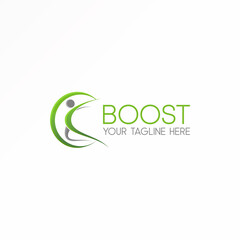 Obraz premium Human, person, or Body Movement in circle or crescent moon Image graphic icon Logo design actract concept Vector stock. Can be used as a symbol related to sport or health