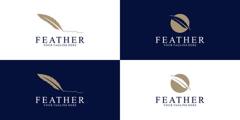 feather logo design inspiration for law and business