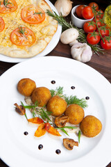 beer snack spicy balls with bacon and cheese
