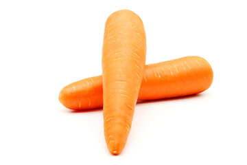 Fresh Carrot isolated on white background, Clipping path.