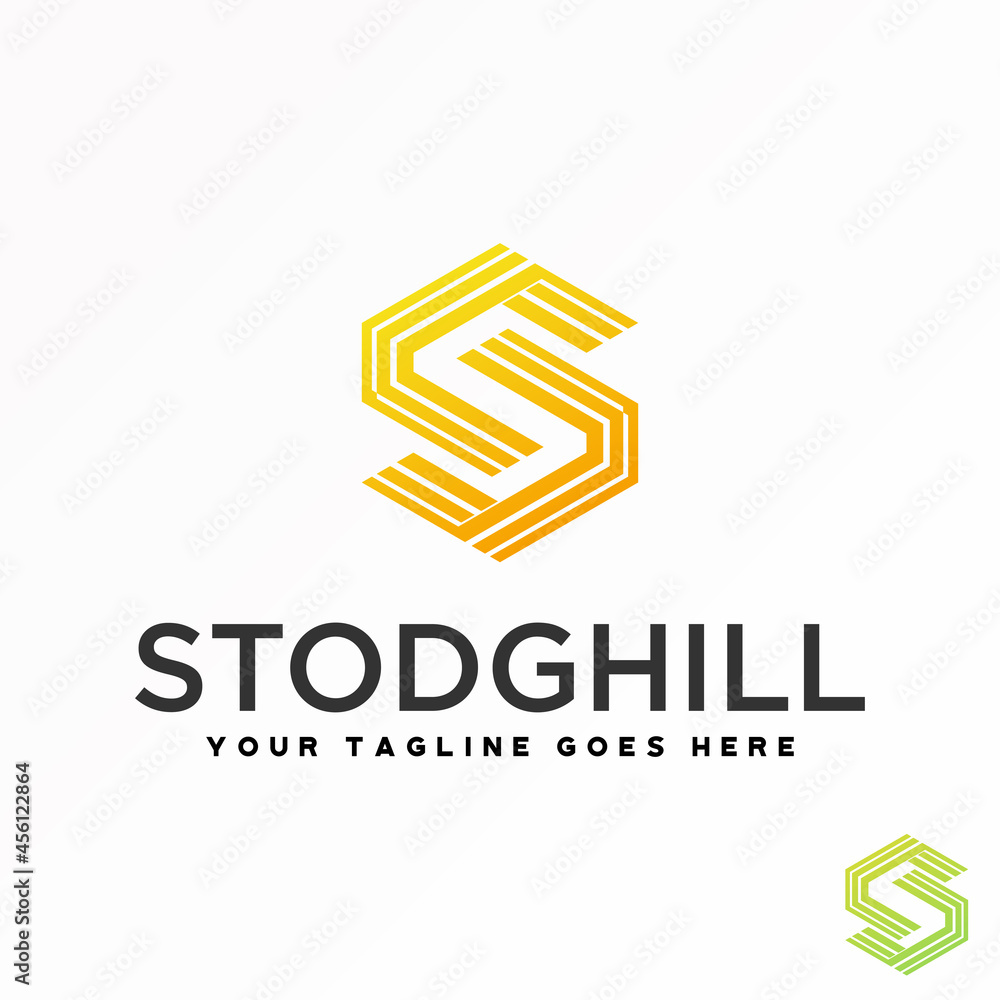 Poster letter s font in triple line with flip position image graphic icon logo design abstract concept vect