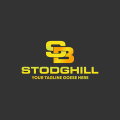 letter SB sans serif font with connected image graphic icon logo design abstract concept vector stock. Can be used as a symbol related to initial or monogram