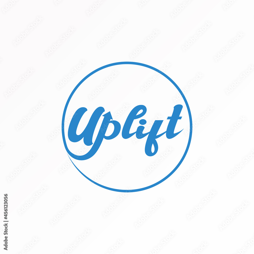 Poster letter or word uplift latin font in circle image graphic icon logo design abstract concept vector st