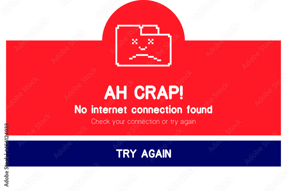 Poster no internet web page design concept. concept of the pixelated browser tab icon. web page not loading