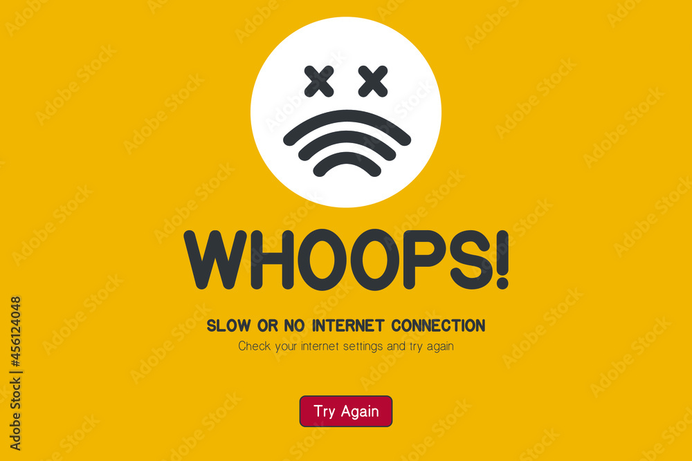 Poster no internet web page design concept. vector illustration concept of the broken heart and wifi icon. 