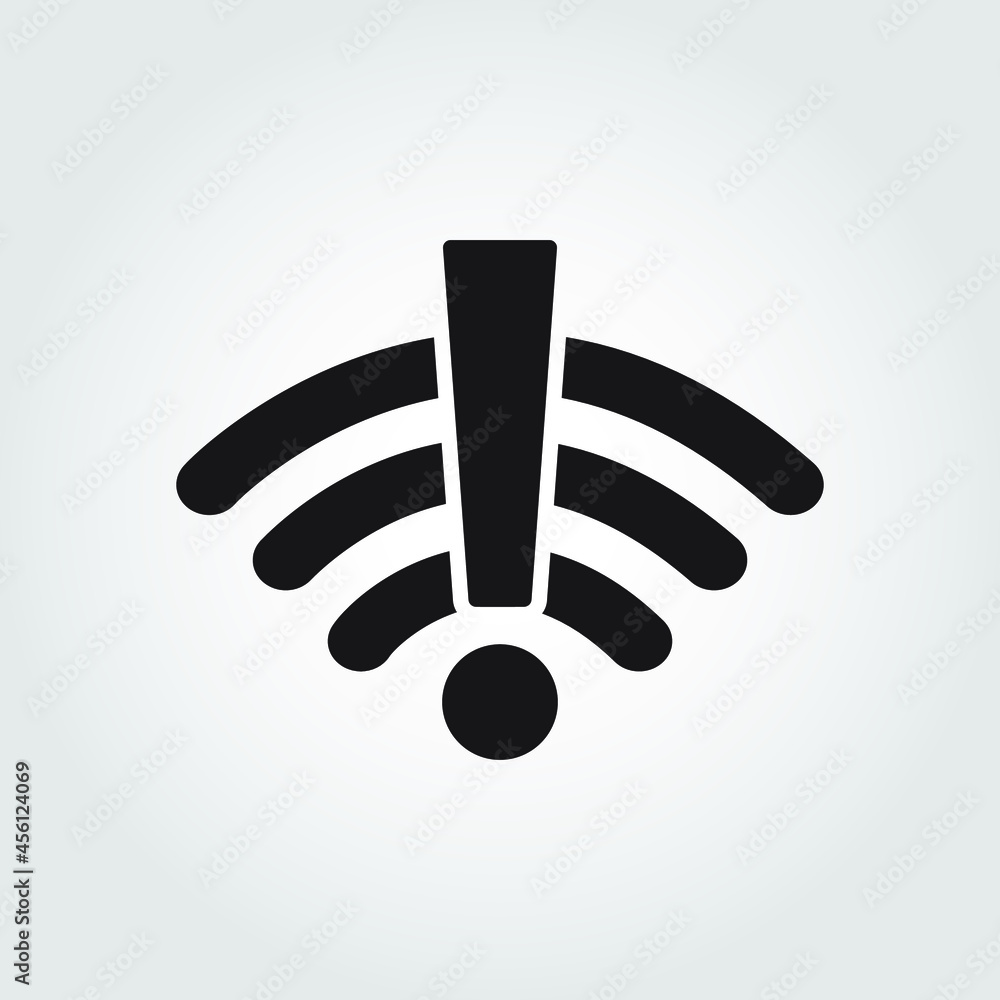Poster web page not loading. sign of a wi-fi or telephone connection that shows no signal. eps 10 vector il