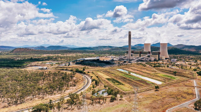 Horizontal shot of Stanwell power station, Queensland