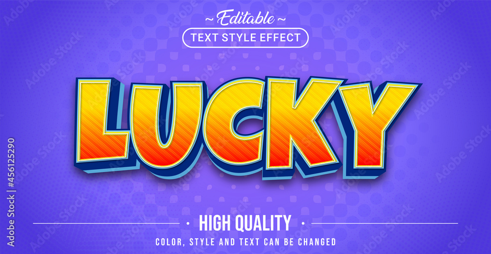 Aufkleber editable text style effect - lucky text style theme.
