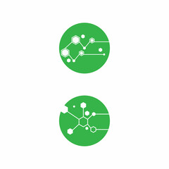 Obraz premium Molecule symbol logo template vector illustration design
