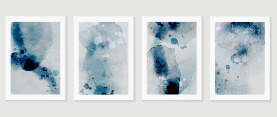 Watercolor abstract art background vector. Mid century modern art design for poster, wall arts, wallpaper and home deco. Vector illustration. © TWINS DESIGN STUDIO