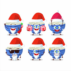Fototapeta premium Santa Claus emoticons with navy beans cartoon character