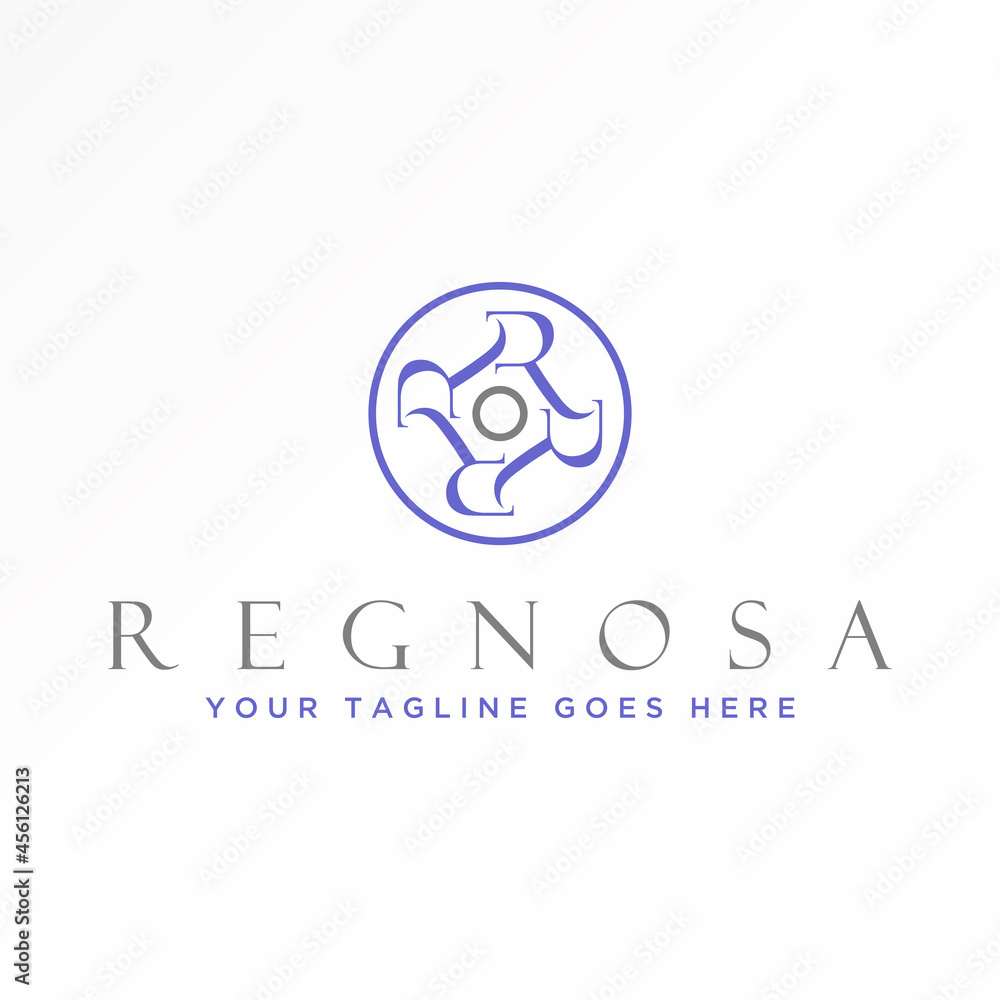 Poster letter r serif font in circle image graphic icon logo design abstract concept vector stock. can be u