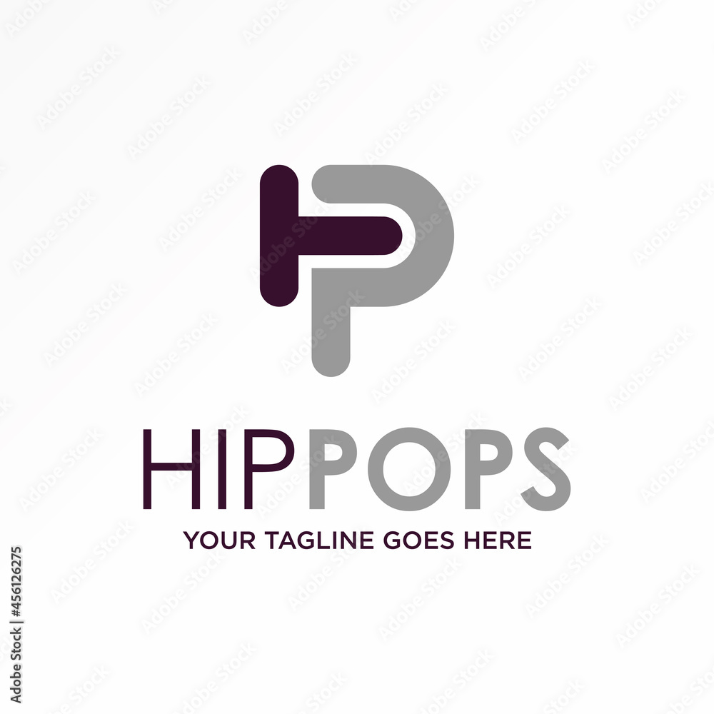 Poster letter tp or hp font with simple and modern image graphic icon logo design abstract concept vector s