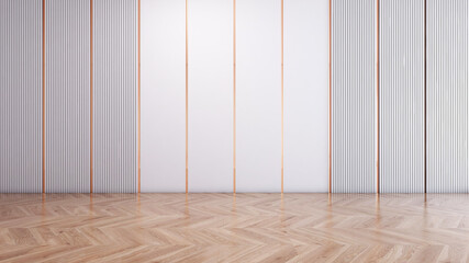 Empty room with Wall Background. 3D illustration, 3D rendering