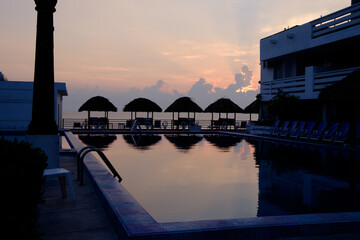 Vacation on the beach. Feel relaxed in a tropical paradise. Time off from work