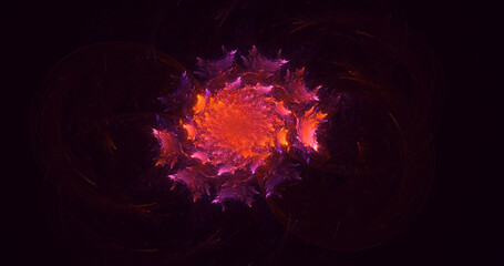 3D rendering abstract round light background
