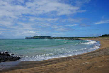 a wonderful seaside landscape with rock coast