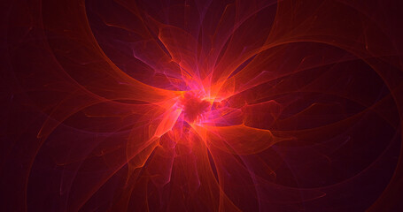 3D rendering abstract colorful fractal light background