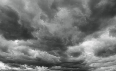 Majestic clouds, beautiful stormy sky. Dark sky and clouds.