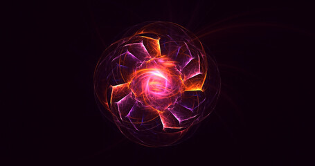 3D rendering abstract round light background
