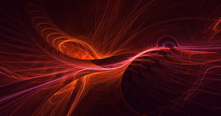 3D rendering abstract colorful fractal light background