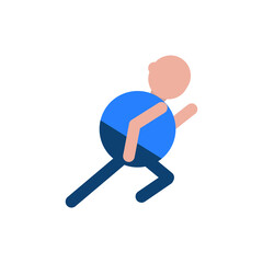 running person avatar on white background
