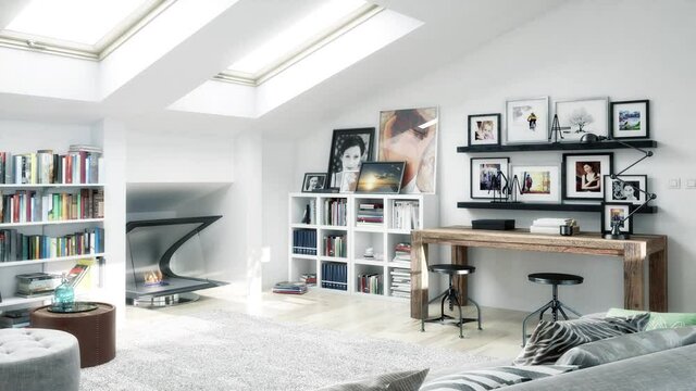 Attic Apartment Project - loopable 3D Visualization