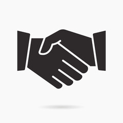 Fototapeta premium Handshake icon on white background. Vector illustration.