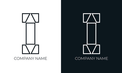 Initial letter i logo vector design template. Creative modern trendy i typography and black colors.