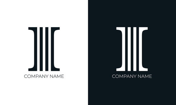 Initial letter i logo vector design template. Creative modern trendy i typography and black colors.