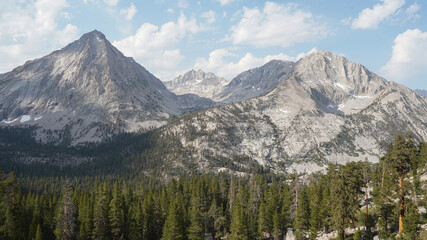 Kearsarge Pass in the Sierra Nevada Mountains of California, USA. - obrazy, fototapety, plakaty