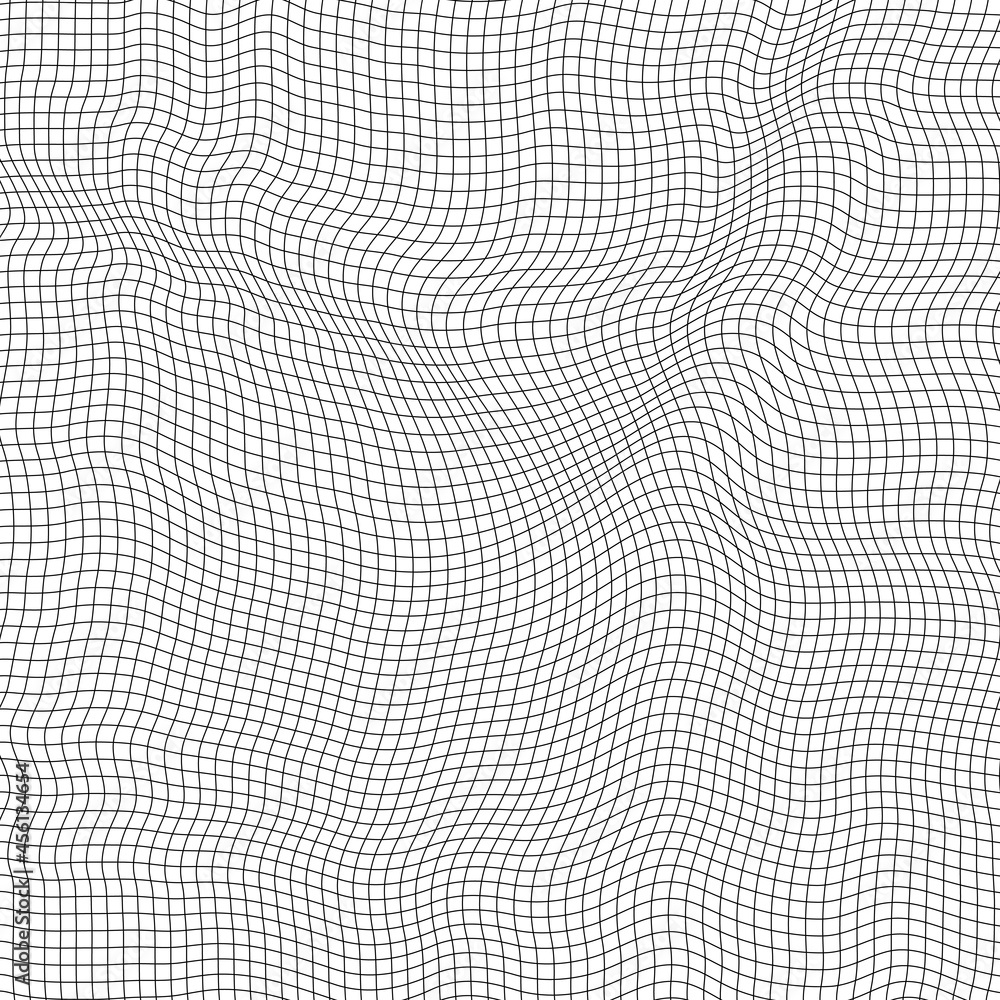 Poster 3d wavy grid curvature plane mesh space