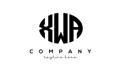 XWA three Letters creative circle logo design	
