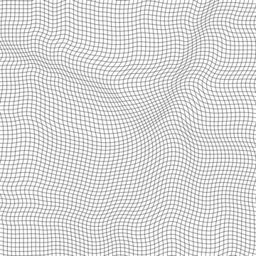3d wavy grid curvature plane mesh space