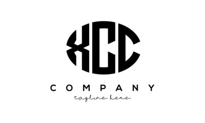 XCC three Letters creative circle logo design	
