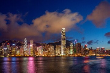 Victoria Harbor view at Night, Hong Kong