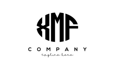 Fototapeta na wymiar XMF three Letters creative circle logo design