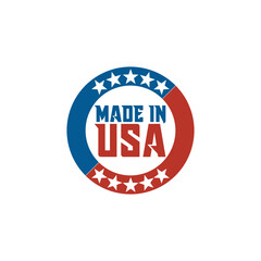 Made in the USA icon isolated on white background