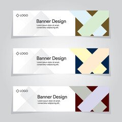 Naklejka premium Template Banner Abstract Pastel Vector Design Background