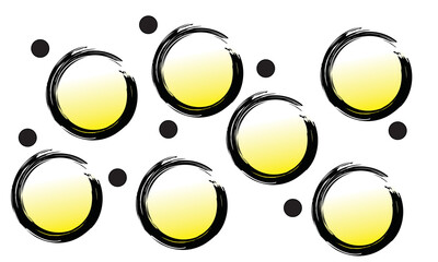Yellow and black dots