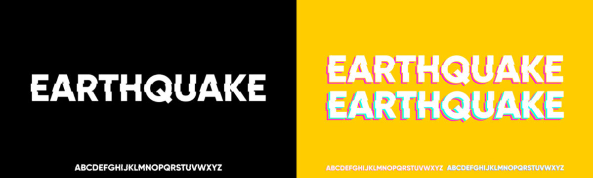 stylized modern font and alphabet