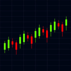 Candle stick chart icon, for Business Finance Market Vector Illustration Eps10