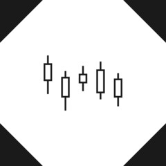 Candle stick chart icon, for Business Finance Market