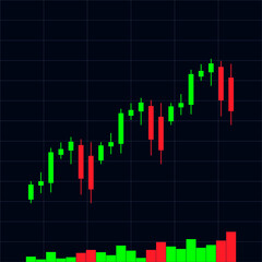 Candle stick chart icon, for Business Finance Market