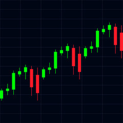 Candle stick chart icon, for Business Finance Market