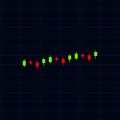 Candle stick chart icon, for Business Finance Market