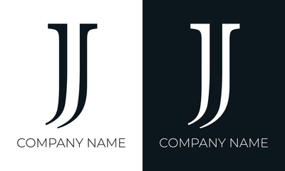 Initial letter j logo vector design template. Creative modern trendy j typography and black colors.